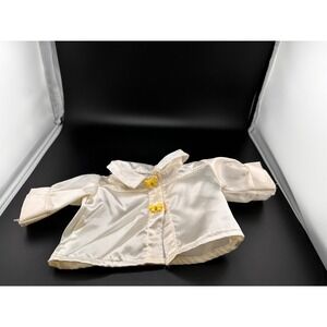 Cabbage Patch Kids Vtg 1980s White Satin Shirt with Yellow Bow Buttons Coleco